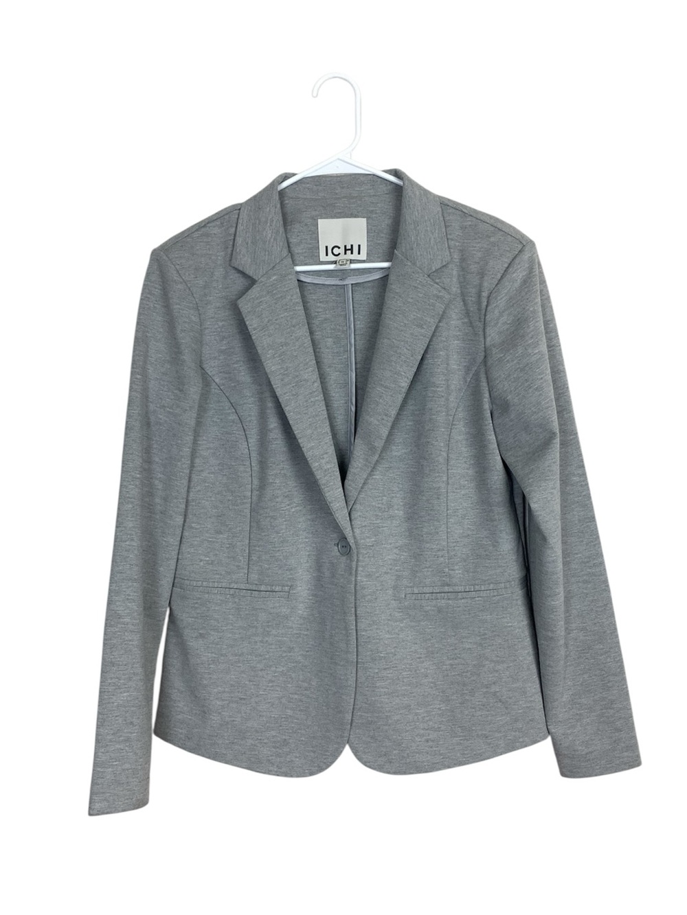 ICHI gray ih kate one button blazer size xl office academia stretchy